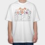 Books Flowers, Tricou Oversize Barbati (Unisex)