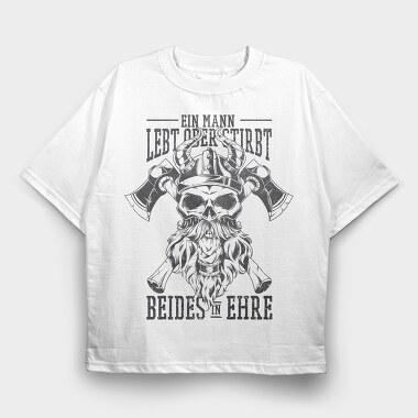 Skull Axes, Tricou Oversize Barbati (Unisex)