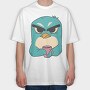 Penguin Coffee, Tricou Oversize Barbati (Unisex)