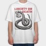 Liberty or Death Snake, Tricou Oversize Barbati (Unisex)