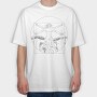 Vitruvian Drummer, Tricou Oversize Barbati (Unisex)