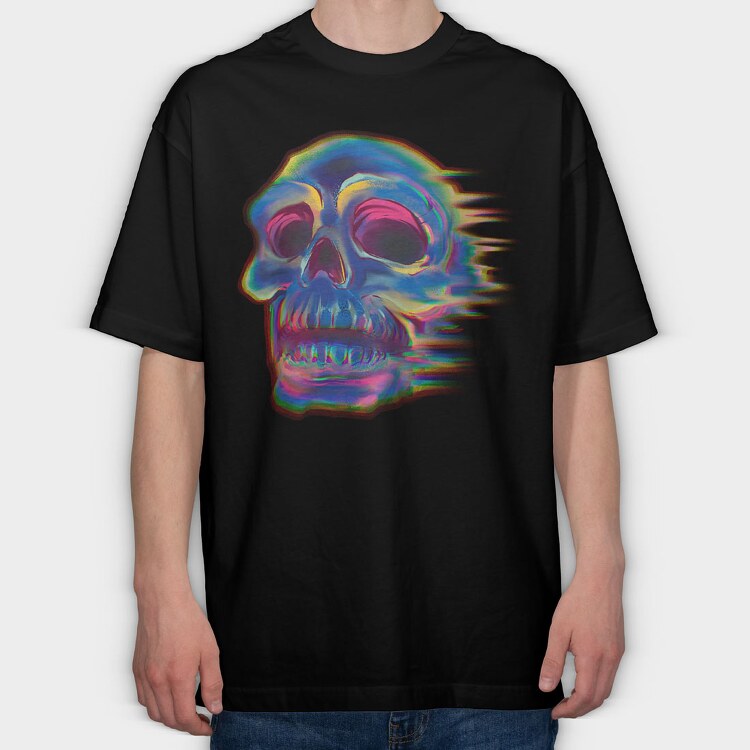 Skull Effect Colorful, Tricou Oversize Barbati (Unisex)