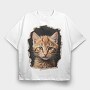 Cute Kitty, Tricou Oversize Barbati (Unisex)