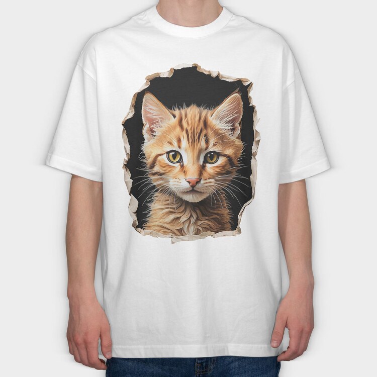 Cute Kitty, Tricou Oversize Barbati (Unisex)