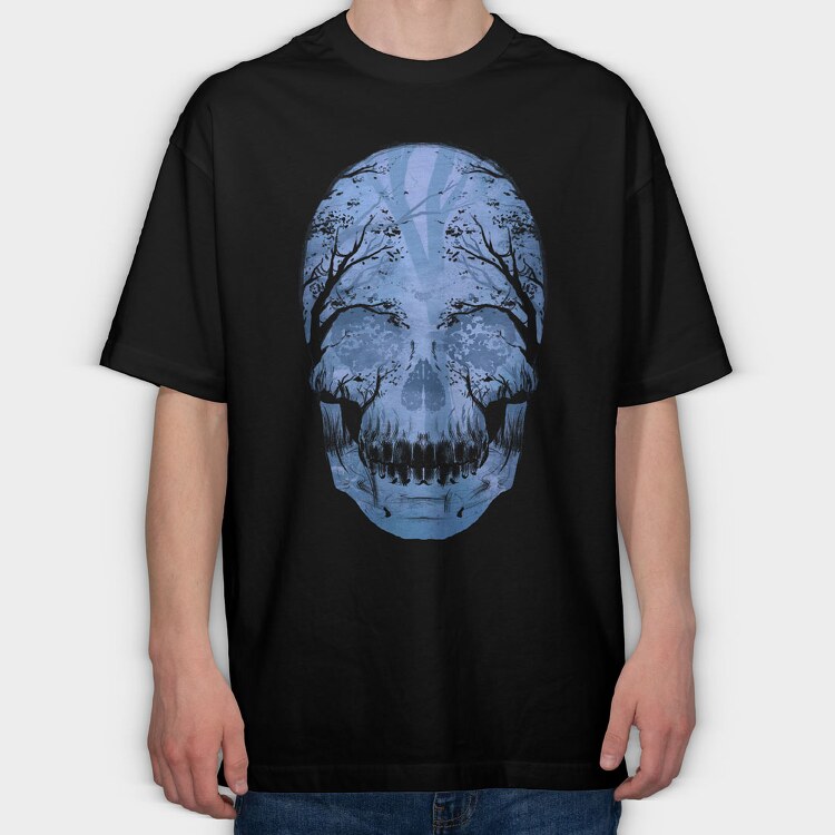 Skull Forest, Tricou Oversize Barbati (Unisex)
