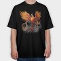 Phoenix Bird, Tricou Oversize Barbati (Unisex)