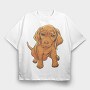 Vizsla Puppy, Tricou Oversize Barbati (Unisex)