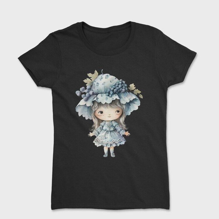 Blue Whimsical Girl, Tricou Femei