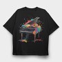 Piano Spalsh Colors, Tricou Oversize Barbati (Unisex)