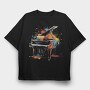 Piano, Tricou Oversize Barbati (Unisex)