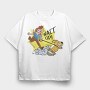 Wait Up Guy Walking Dog, Tricou Oversize Barbati (Unisex)