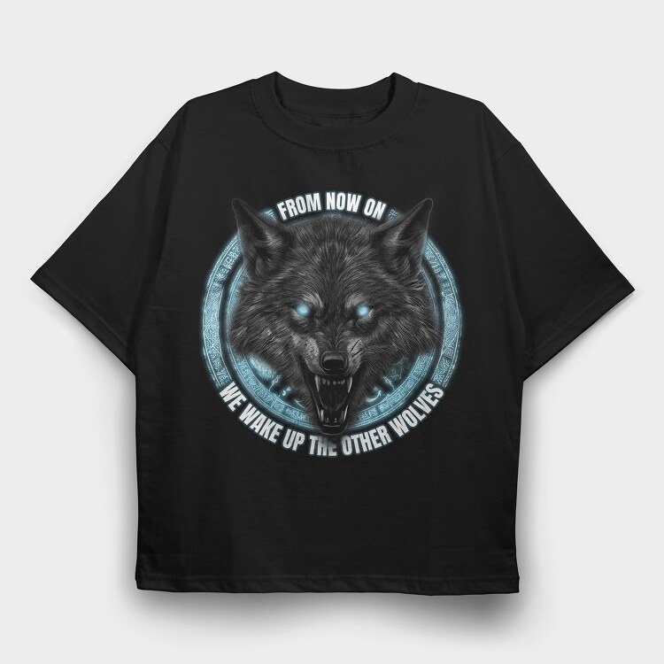 Wake Up the Other Wolves, Tricou Oversize Barbati (Unisex)