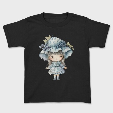 Blue Whimsical Girl, Tricou Copii