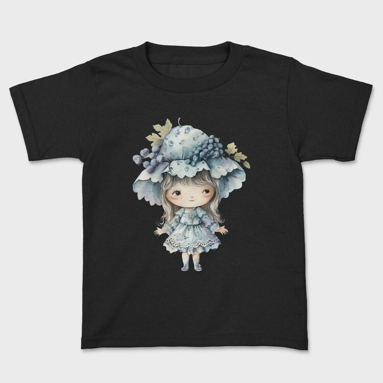 Blue Whimsical Girl, Tricou Copii