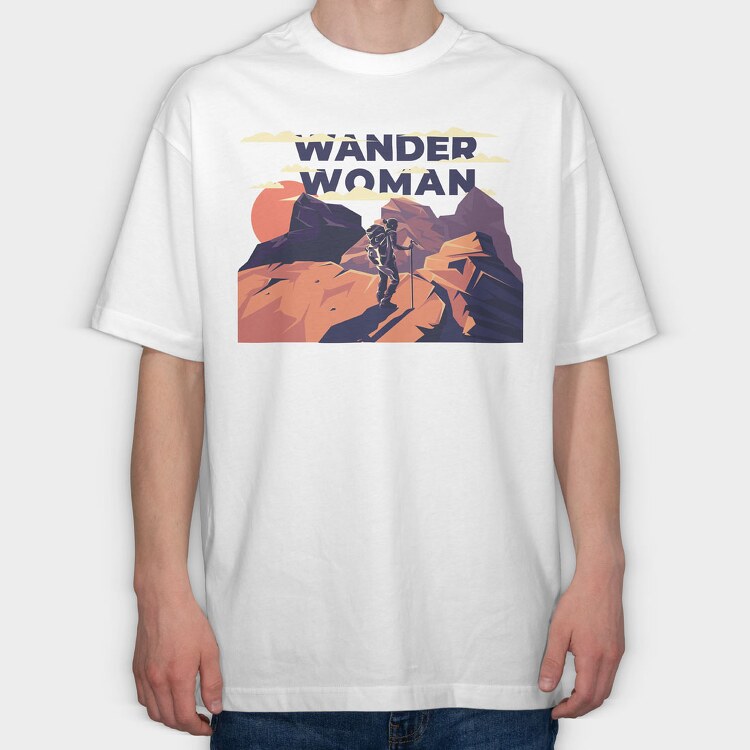 Wander Woman, Tricou Oversize Barbati (Unisex)