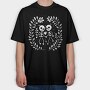Cute Skeletons in Love, Tricou Oversize Barbati (Unisex)