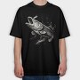 Pike Fish Monochrome, Tricou Oversize Barbati (Unisex)