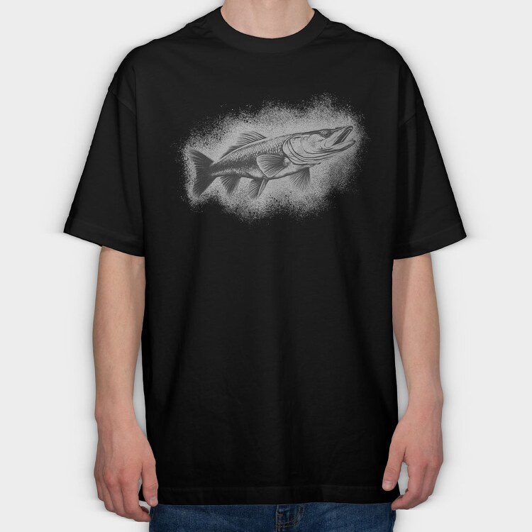 Pike Fish, Tricou Oversize Barbati (Unisex)