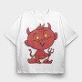 Cute Young Devil, Tricou Oversize Barbati (Unisex)