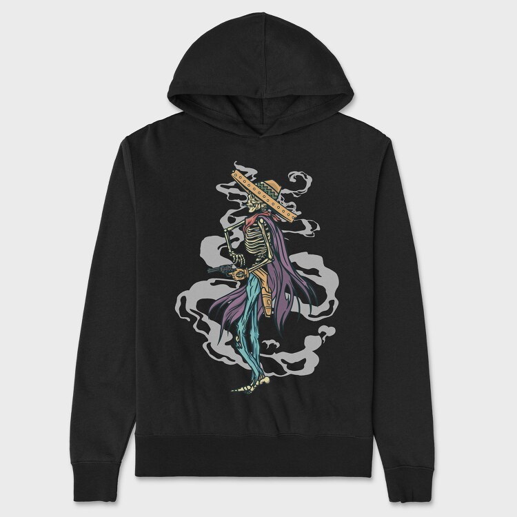 Cowboy Skeleton, Hanorac Oversize Barbati (Unisex)