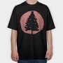 Pine Tree Sunset, Tricou Oversize Barbati (Unisex)