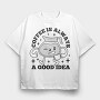 Good Idea Coffee, Tricou Oversize Barbati (Unisex)