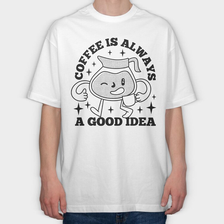Good Idea Coffee, Tricou Oversize Barbati (Unisex)
