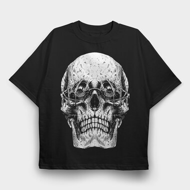 Skull Sunglasses, Tricou Oversize Barbati (Unisex)