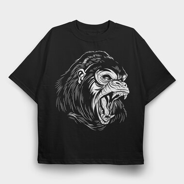 Gorilla Monochrome, Tricou Oversize Barbati (Unisex)