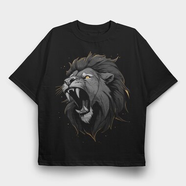 Lion Duotone, Tricou Oversize Barbati (Unisex)