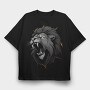 Lion Duotone, Tricou Oversize Barbati (Unisex)