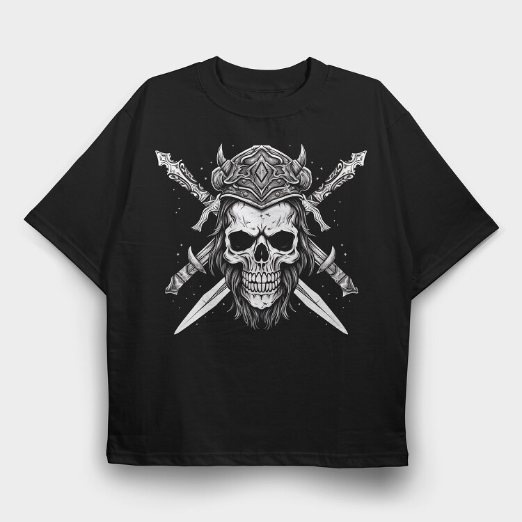 Skull Sword, Tricou Oversize Barbati (Unisex)