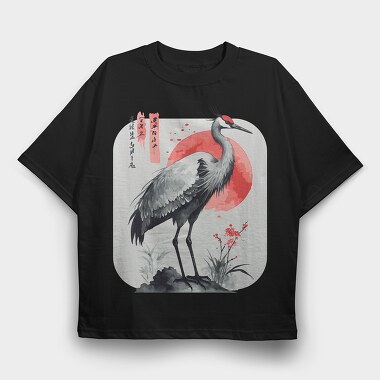 Watercolor Japan Style, Tricou Oversize Barbati (Unisex)
