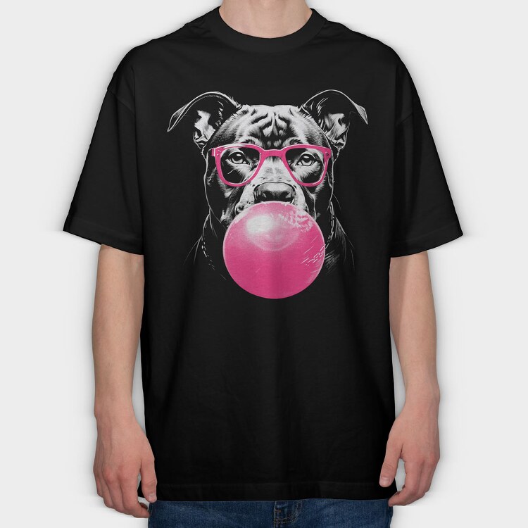 Pitbull Bubblegum, Tricou Oversize Barbati (Unisex)