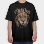 Lion Grunge, Tricou Oversize Barbati (Unisex)
