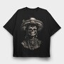 Skull Traditional, Tricou Oversize Barbati (Unisex)