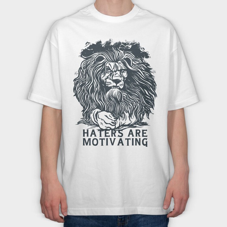 Lion Haters Are Motivating, Tricou Oversize Barbati (Unisex)
