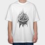 Burning Rose, Tricou Oversize Barbati (Unisex)