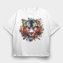 Watercolor Tiger, Tricou Oversize Barbati (Unisex)