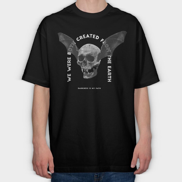 Skull Vampire, Tricou Oversize Barbati (Unisex)