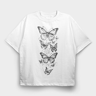 Butterflies Flying, Tricou Oversize Barbati (Unisex)