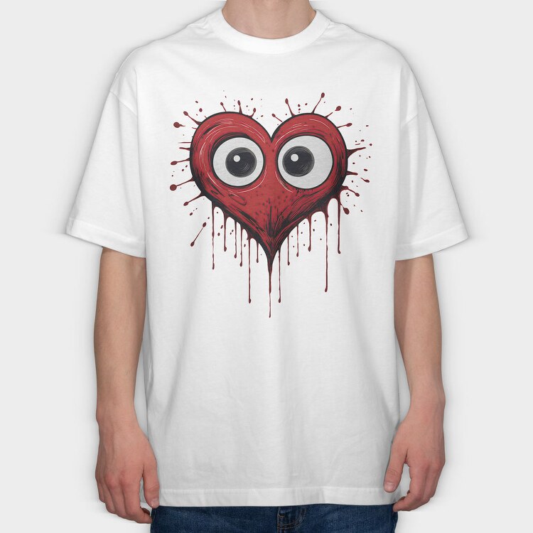 Bleeding Heart Eyes, Tricou Oversize Barbati (Unisex)