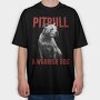 Pitbull Warrior Dog, Tricou Oversize Barbati (Unisex)