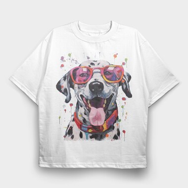 Dalmatian Dog, Tricou Oversize Barbati (Unisex)
