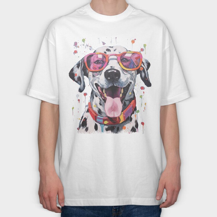 Dalmatian Dog, Tricou Oversize Barbati (Unisex)