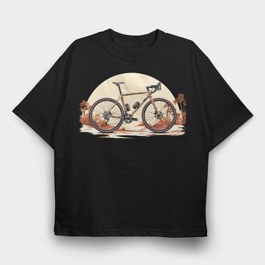 Gravel Bike, Tricou Oversize Barbati (Unisex)