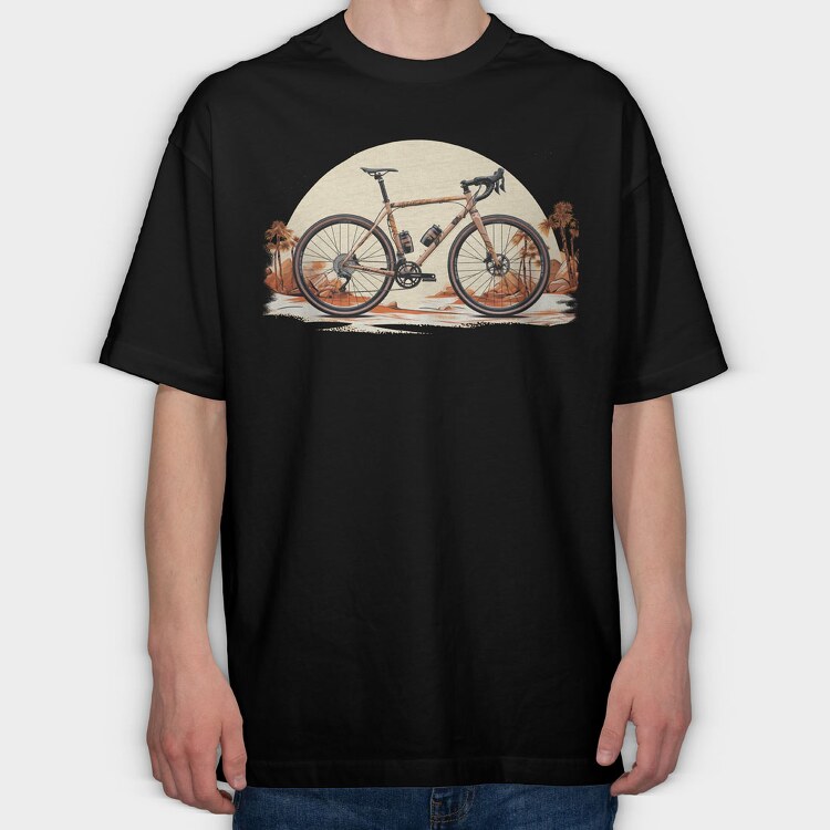 Gravel Bike, Tricou Oversize Barbati (Unisex)