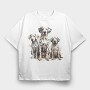 Dalmatian Family, Tricou Oversize Barbati (Unisex)