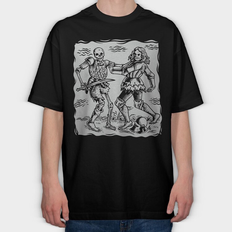 Dance Macabre, Tricou Oversize Barbati (Unisex)
