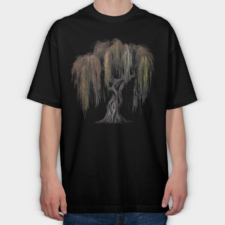 Weeping Willow Tree, Tricou Oversize Barbati (Unisex)